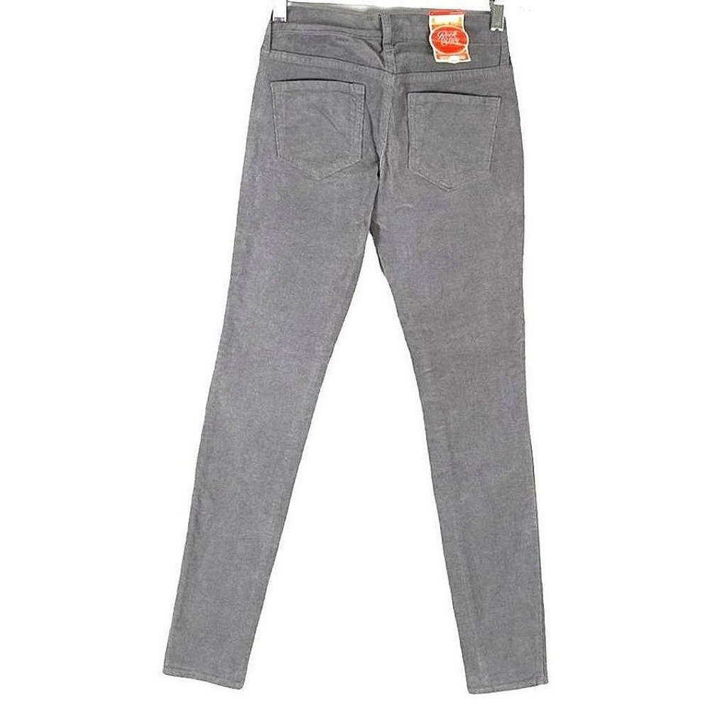Old Navy Rockstar Super Skinny Pants Womens 0‎ Grey Corduroy Low Rise Stretch
